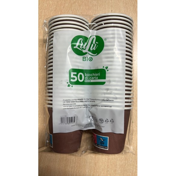 LULÙ HELLO BICCHIERI in carta biodegradabili compostabili 180cc