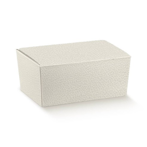 Scatola colore PELLE BIANCO pasticceria modello BALLOTTIN misura 14 x 9 x 6 cm Confezione 100 pz art 14552