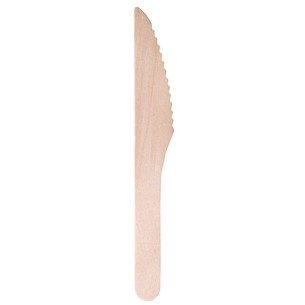 Coltello in LEGNO BIODEGRADABILE Asporto Take Way Pasticceria festa Party confezione 12 pz Art 0620