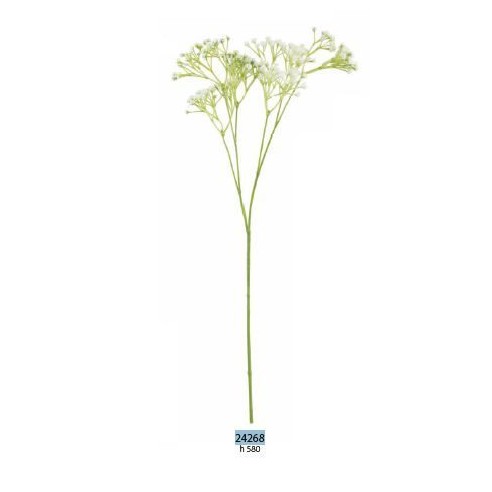 Ramo GYPSOPHILA finta colore BIANCO decorazione wedding matrimonio H 58 cm Confezione 24 pz art 24268