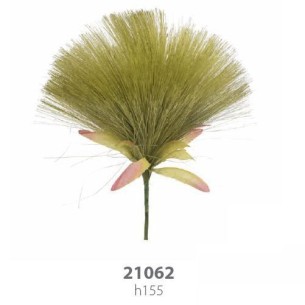 PICK pianta DANDELION finta colore VERDE decorazione wedding matrimonio H 15,5 cm Confezione 24 pz art 21062