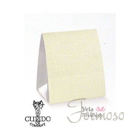 Scatola bomboniera tipo Vela ardesia avorio 70X40X85mm - n 20 pz- art. 56496