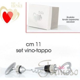 Set vino-tappo decorazione strass bomboniera matrimonio art IL473