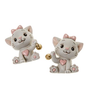 Bomboniera Gatto Baby rosa in resina magnete calamita h 5 cm Confezione 12 pz art 04A334