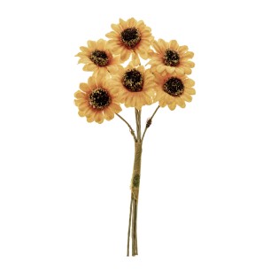 Decorazione bomboniera fiore modello girasole giallo arancio confezione 72 pz art B0747