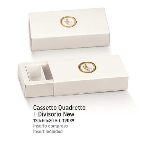 Scatola confetti tipo cassetto con simbolo Cresima e Comunione 12 x 5 x h 3 cm confezione 10 pz art 19089