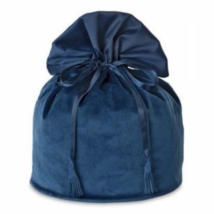 Sacco saccoccio porta Panettone in velluto Blu confezioni Natalizie mis. 29 x h 42 cm Confezione 6 pz art 26883