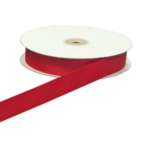 Nastro GROSGRAIN ROSSO rotolo bobina Laghezza 1 cm x 50 mt Decorazione fai da te - art DG1006