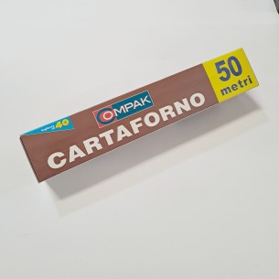 Carta da Forno in rotolo da 50 mt larghezza 40 cm formato Professionale alimenti anti aderente Art 5157