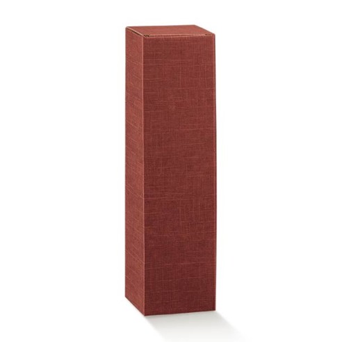 Scatola porta 1 bottiglia MAGNUM colore seta bordeaux 11 x 11 x h 39 cm confezione 20 pz art 34846