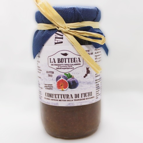 Barattolo delizia marmellata di fichi 100% Italiano confezione 200g Art MARMELLATAFICHI200