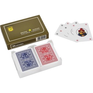 Mazzo di carte da gioco ramino POKER in plastica 100% italiane MODIANO GOLD cartone da 14 mazzi art MODIANOGOLD14