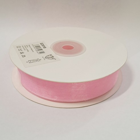 Nastro organza 20 mm rotolo bobina da 50 mt ROSA fai da te - art E2010