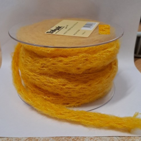 Nastro decorazione tipo Tender in cotone effetto Lana giallo d. 2 x 10 mt fai da te art TENDERGIALLO