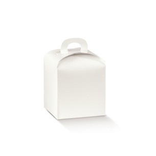 Scatola porta mini Panettone confezioni Natalizie colore fibra bianco mis. 10 x 10 x h 10 cm Confezione 200 pz art 29597