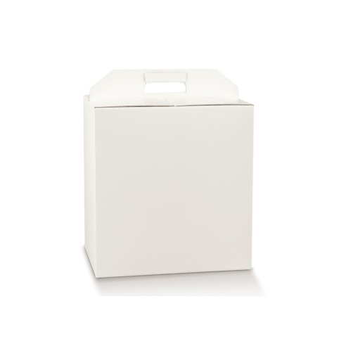 Scatola in cartone porta Panettone e Bottiglia confezioni Natalizie fibra bianco 43 x 24 x h 34,5 cm conf 30 pz Art 29492