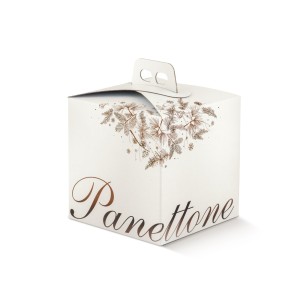 Scatola porta Panettone artigianale pasticceria tipo quadrella bianco 21 x 21 x h 22 cm Confezione 30 pz Art 39462