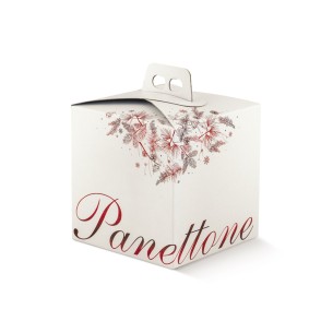 Scatola porta Panettone artigianale pasticceria tipo quadrella bianco 21 x 21 x h 22 cm Confezione 30 pz Art 39466