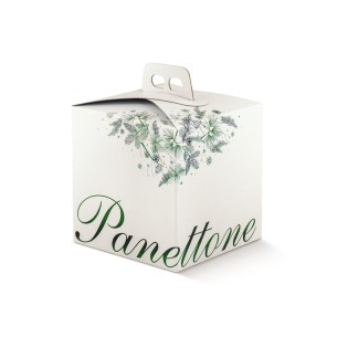 Scatola porta Panettone artigianale pasticceria tipo quadrella bianco 21 x 21 x h 22 cm Confezione 30 pz Art 39468