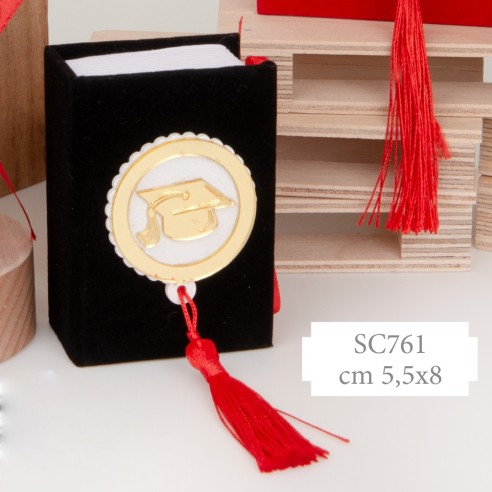 Bomboniera dottor Libro   laurea porta confetti laurea 5,5x8cm confezione 6 pz art SC761