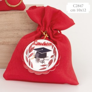 Bomboniera laurea Clip Bag P/Chiavi   cm.10x12  Art.C2847