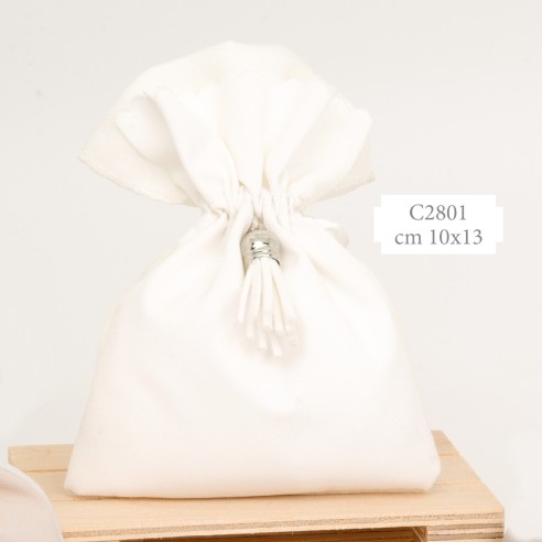 Sacchetto Matrimonio Elegante  bag bianco cm.10x13 Conf.da 12PZ  Art. C2801