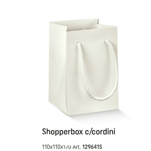 SCATOLA SHOPB.C 110X110X170 FIBRA BIANCO CONF.DA 10PZ ART.29641