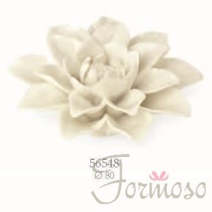 Fiore bianco porcellana idea regalo nozze matrimonio D 8 Cm art 56548