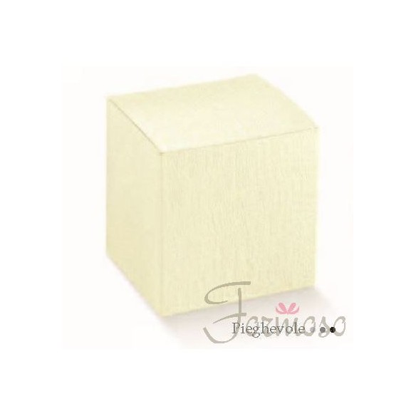 10 SCATOLE BOMBONIERE CARTONE PIEGHEVOLE BIANCO C/ COPERCHIO 10 X 10 X 15 CM