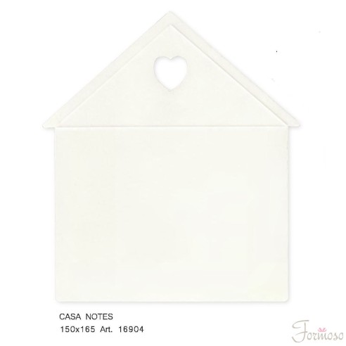 Casa Bianca per note appunti idea decorazione 10,5 x h 17 cm confezione 20 pz art 16904