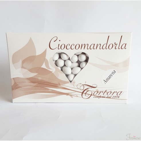 Confetti cioccomandorla BIANCO gusto AMARENA da 1kg  Art CIOCAMAR