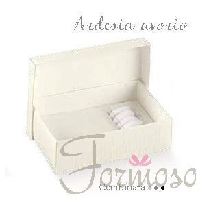 Scatola Combinata c/porta confetti ardesia avorio 95x65x40 - n 8 pz art 56374