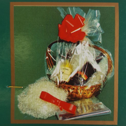 Kit paglia foglio fiocco per cesta natalizia fai da te Tuninetti Art.  832.003