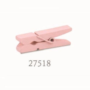 Bomboniere decorazione Molletta legno Rosa 3,5 cm 24 pz art 27518