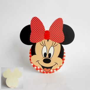 Biglietto invito o tablò sagoma Minnie Disney Rosso set 19 pz art 68020