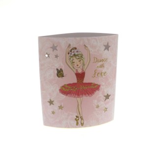 Decorazione Regalo Lampada PVC con Ballerina 13xh16 cm art 08735