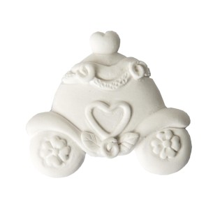 Carrozza principessa Gesso idea decorazione bomboniera 3,5 cm 12pz art 08656