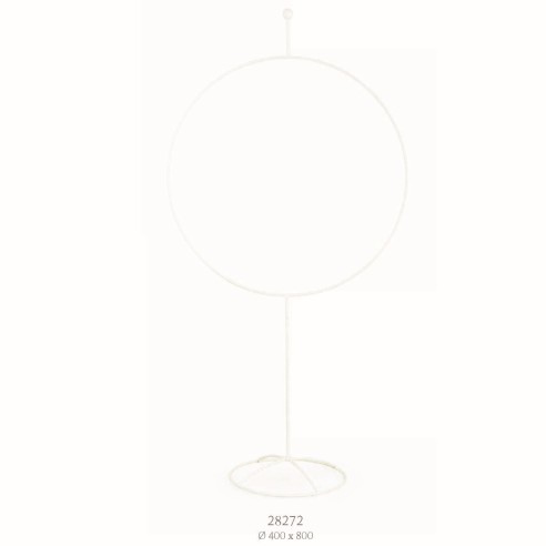 Cerchio bianco con Base D. 40 x h 80 cm per decorazione Allestimento  Wedding Matrimonio art 28272
