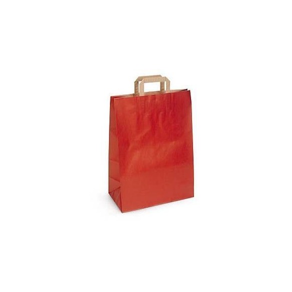 Busta in carta rossa con Manico Piatto 22x10xh 29 cm conf 500 pz art  BURO221029