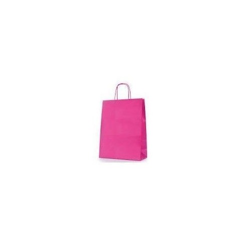 Busta in carta colore Fucsia pastello con Manico Ritorto 36x12xh 41 cm Conf 200 pz art  FUC361241