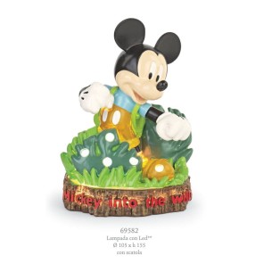 Bomboniera Lampada Mickey Mouse Topolino Disney Giungla Wild Party D 10,5 x h 15,5 cm con scatola Art 69582