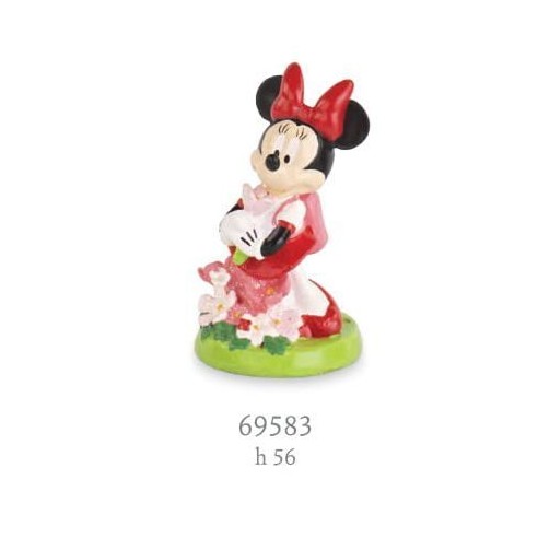 Bomboniera statuina Minnie Disney LOVE NATURE con fiori h 5,6 cm Art 69583