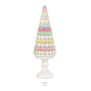 Torta albero in resina a forma TORTA di MACARONS multicolore wedding H 41 cm Art 28907