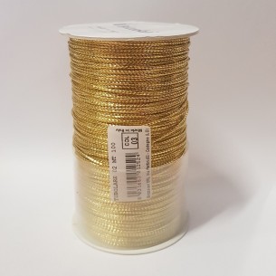 Decorazione Cordoncino colore ORO  D 1,3 mm rotolo bobina 100 mt  - art TUBOLARE03ORO