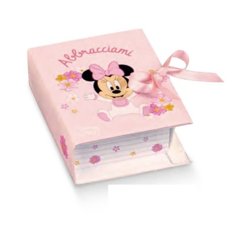 Bomboniera Scatola Confetti modello Libro Minnie Baby Disney Rosa 7 x 6 x 3  cm Set