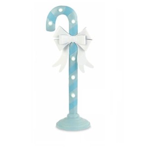 Decorazione Candy Stick Celeste Con Led nascita Compleanno Battesimo h 76 cm art 29049