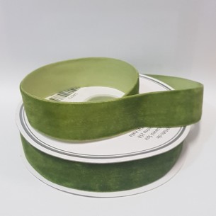 Nastro in Velluto Velvet per decorazione colore VERDE in bobina rotolo da spessore 25 mm x 10 mt Wedding art 24873