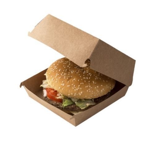 Vaschetta fondo per Hamburger BIODEGRADABILE carta Bio compostabile KRAFT AVANA festa Party 16X17,8X H 7,5 cm conf 50 pz Art 507