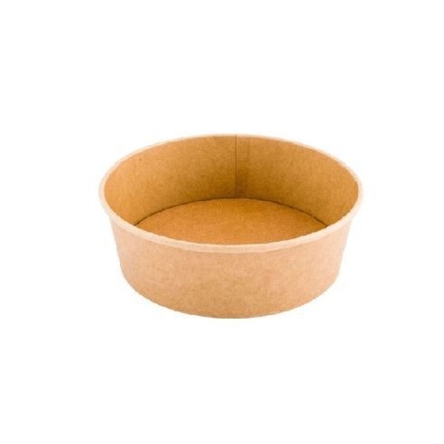 Vaschetta fondo per INSALTE BIODEGRADABILE carta Bio compostabile KRAFT AVANA Bowl Poke 15X12,8X H 6 cm 750 Ml conf 50 pz Art 16