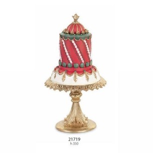 Torta tortina Natalizia stile BAROCCO in Poli Resina Decorazione Wedding Natale H 35  cm art 21719